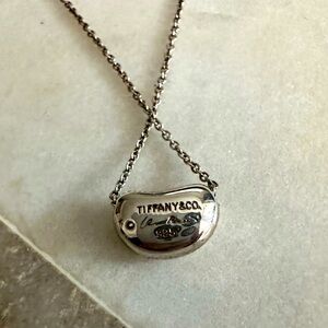 Tiffany and Co Sterling Silver Bean Necklace